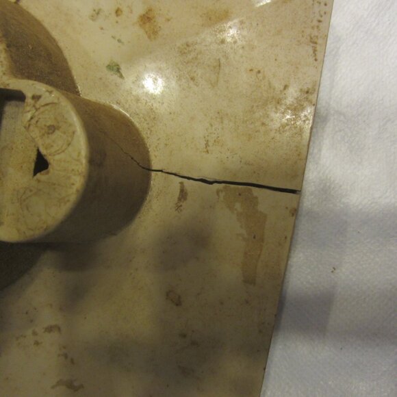 RETRO 70'S WALL CLOCK, METAL W/FAUX TILE PRINT, GE CLOCK - Picture 10 of 10